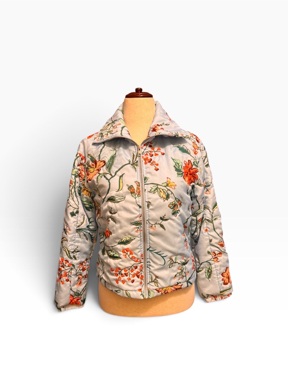 Anthropologie Dahlia Floral Embroidered Bomber Jacket, Sz S, NWOT